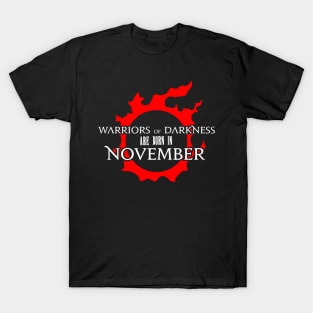 Warriors of Darkness are born in November FFXIV birthday gift T-Shirt